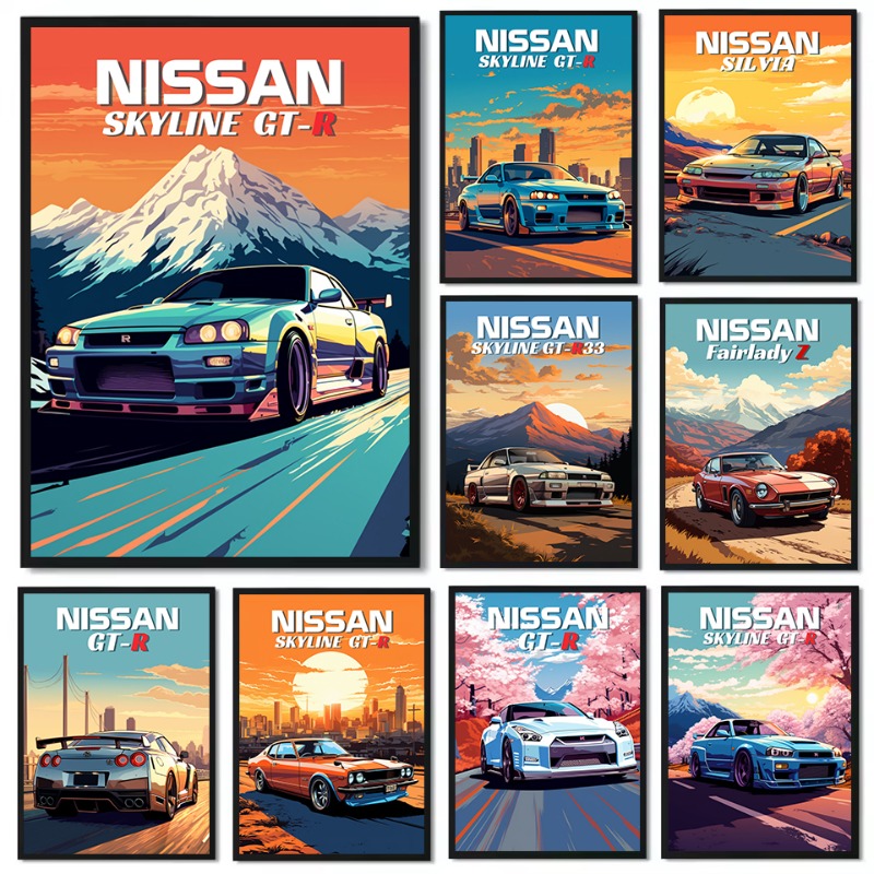 Japanese Lifestyle In Japanese - Affiche de voiture de sport classique