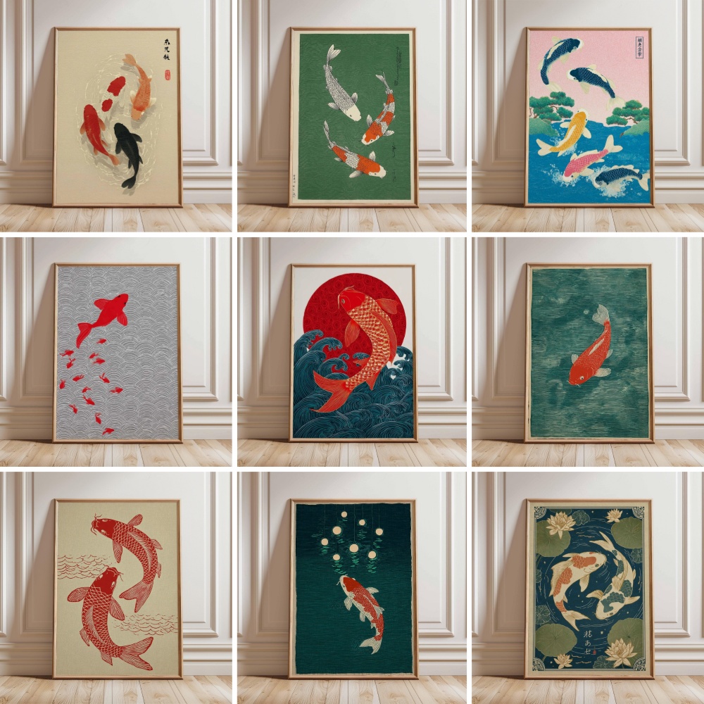 Affiche Poisson Koi Japonais,  - Japanese Zen Lifestyle avis et prix