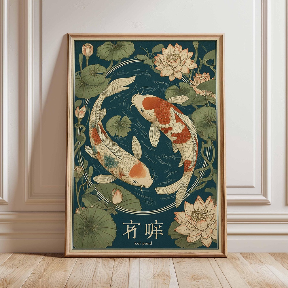 Affiche Poisson Koi Japonais,  - Japanese Zen Lifestyle avis et prix