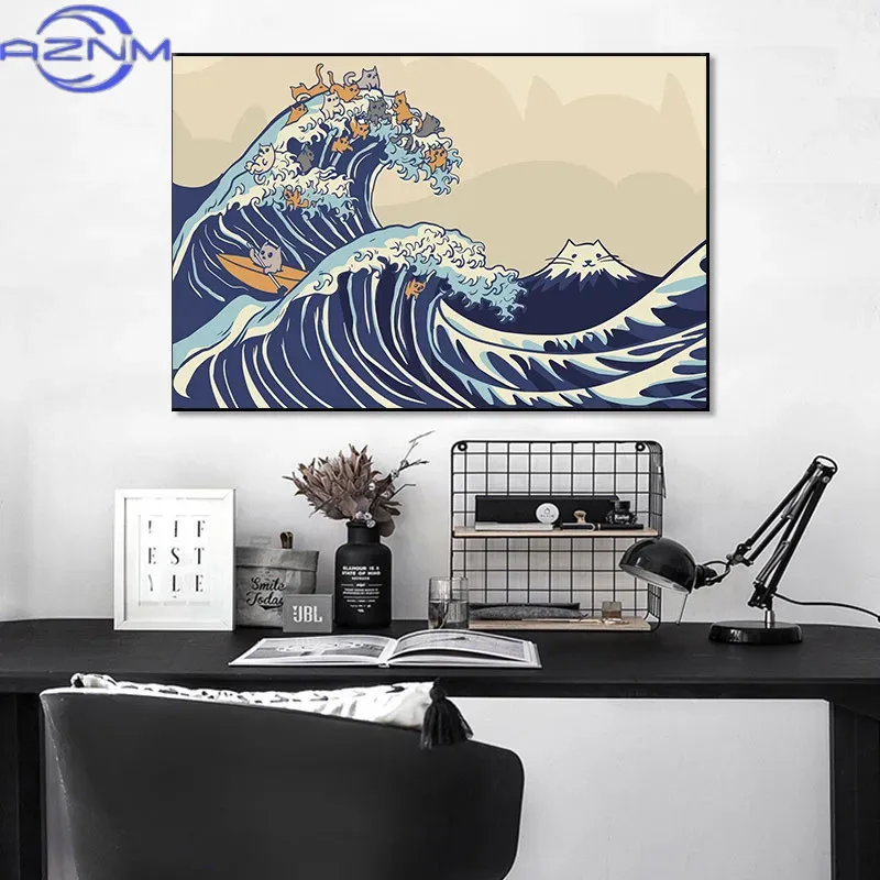 AZNM – peinture sur toile, gra - Japanese Traditional Lifestyle avis et prix